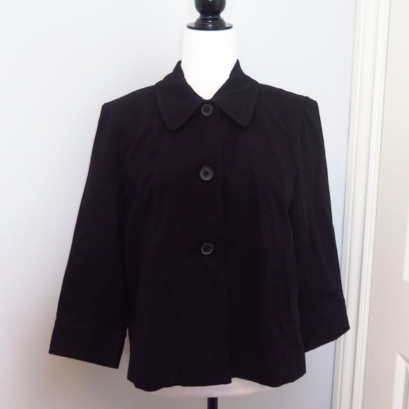 Classic Black Pea Coat - Picture 1 of 15